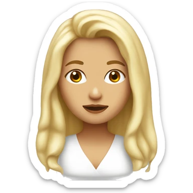 Blanca rubia lisa  sticker