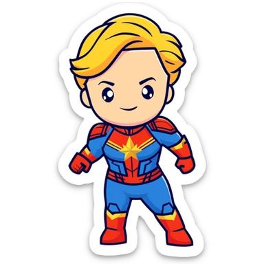 Captain Marvel superhero sticker