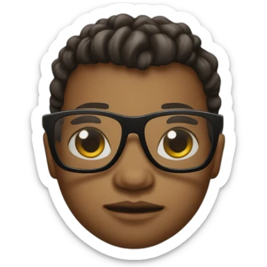 Baby gangstar with black glasses  sticker