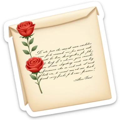 Light cream color romantic letter sticker