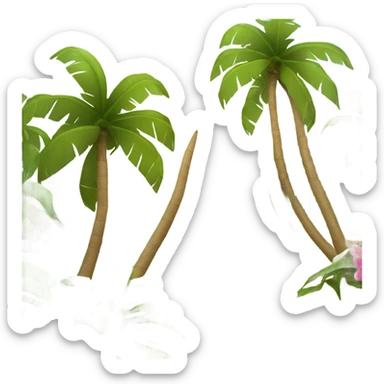 Tropical island  sticker