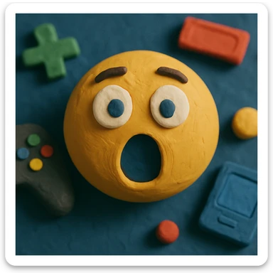 gaming themed surprised emoji sticker