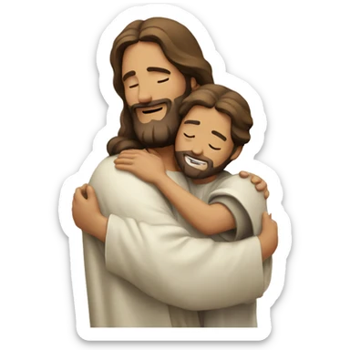 Jesus hug sticker
