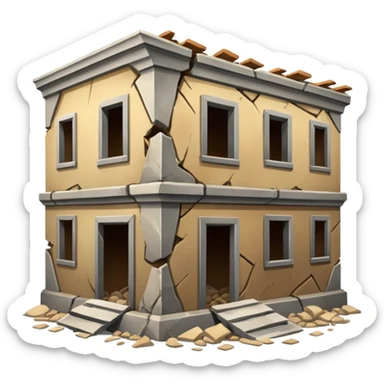 Damaged Building Interior sticker
