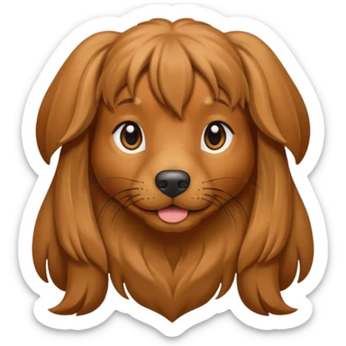 Miny long haired doxen  sticker