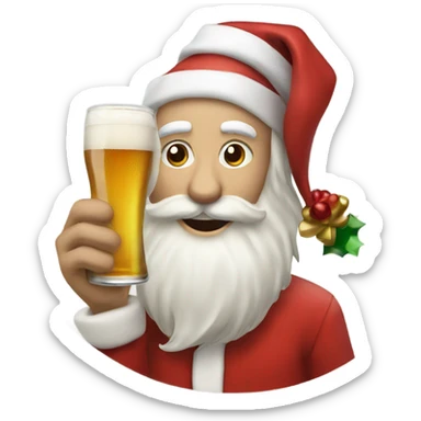 santa with vans beer sticker
