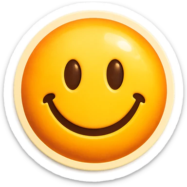 Remove the background and make it transparent, keep the emoji style and expression unchanged in retro stickers style. sticker