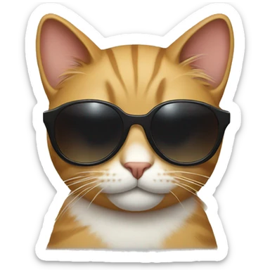 Cat with sunglasses sticker