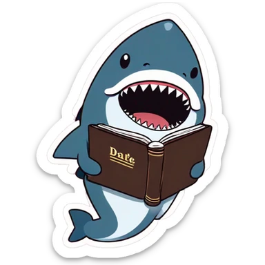shark as a ballerina with a bible sticker