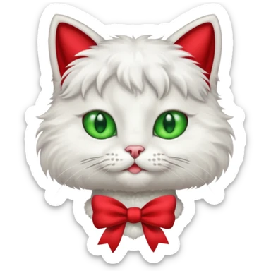 Make my a cat with a bow in the neck sticker