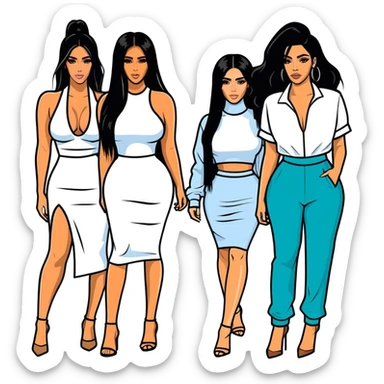 Kim Kardashian, Kylie Jenner, Tefi, Leila Hormozi, Codie Sanchez, Dan Fleyshman, Josh King 'JetSet' Madrid - Iman Gadzhi vs. Alex Hormozi vs. Sebastian Ghiorghiu Vs Luke Belmar vs Wes Watson Vs Branden Condy vs Grant Cardone  sticker