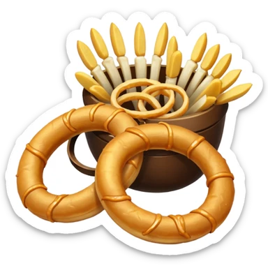 onion ring and potato fries sticker