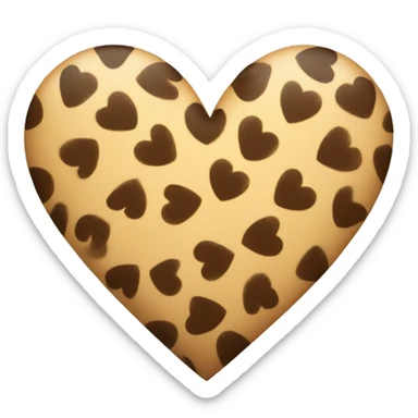 lepord print heart  sticker