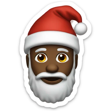 black santa  sticker