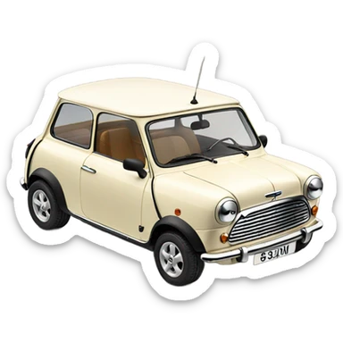 Cream classic mini sticker