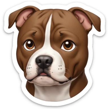 brindle staffordshire bull terrier sticker