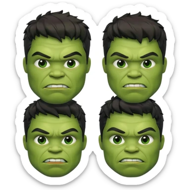 hulk se maquiando sticker