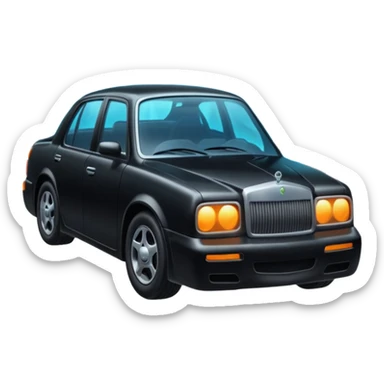 a black cursed car with a gost like figure inside  sticker