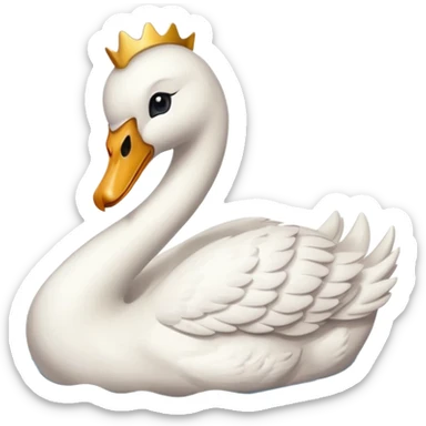 cisne com expressão envergonhada sticker