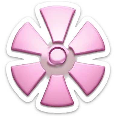 Light Pink radioactive symbol sticker