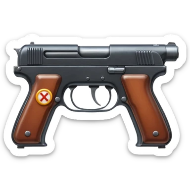 i want to make an X letter using 2 gas station  pistols sticker
