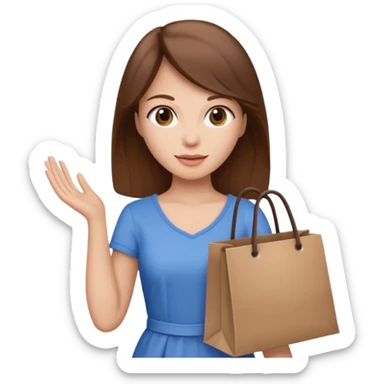 Shopping Bag carrying woman sticker