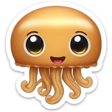 Peanut butter cute baby jellyfish sticker