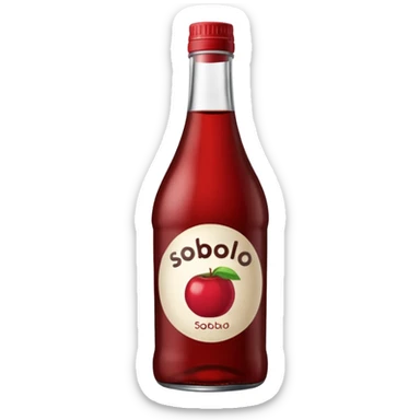 make a sobolo(ghanain drink) make it be in a bottle and the label should say sobolo and spell it like this and the drink dark red sticker