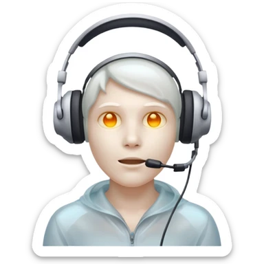 Ghost with headset sticker