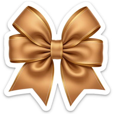 light brown ribbon bow sticker