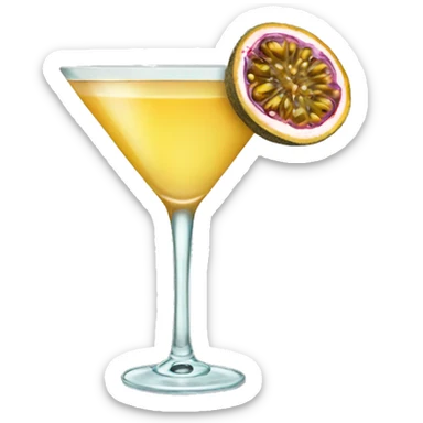 passionfruit flavored drink, martini glass sticker
