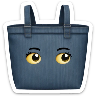 Denim tote bag sticker