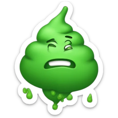 green poop sticker