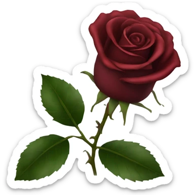 dark red rose sticker