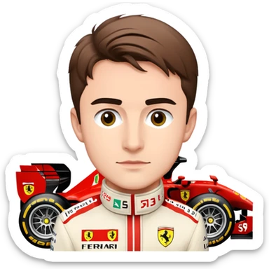 charles leclerc en ferrari sticker