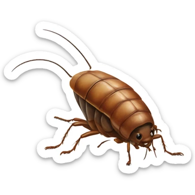 Cockroach with big eyes and a rat tail  sticker