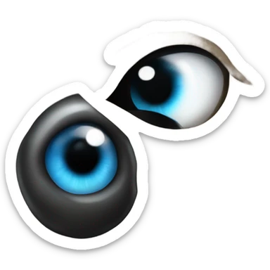 Ein Schnecke Pferd schwarz weiß mit blauem Auge sticker