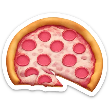 Pink pizza sticker