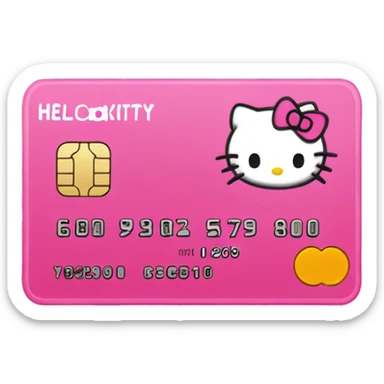 hello kitty credit card sticker