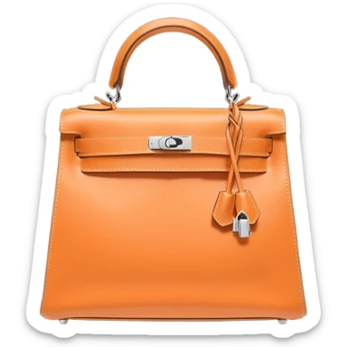 hermes kelly pastel orange color bag sticker