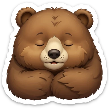 Cute sleepy bear sticker