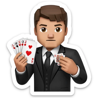 Minecraft Steve as blackjack sticker