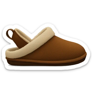 Brown Sherpa slippers sticker
