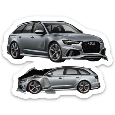 Audi rs6 crash sticker