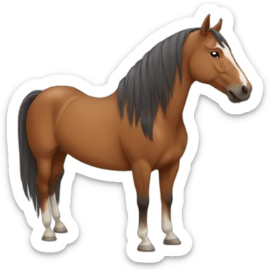 A horse that does yoga sticker