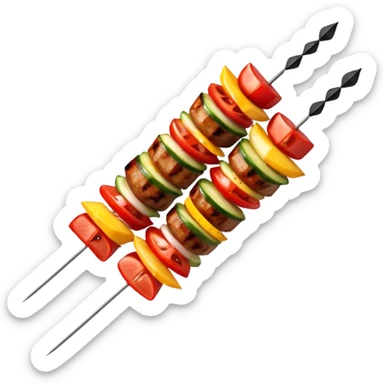 shashlik on a skewer sticker