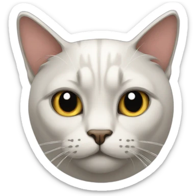 a cat that hates people sticker