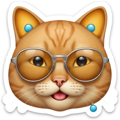Cat wearing sunglassesCombine the skull with this emoji 😰 sticker