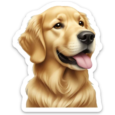 golden retriever smoking a vape  sticker