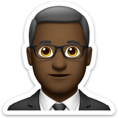 a white man looking like a ceo with glasses sticker